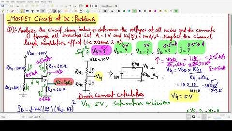 MOSFET Circuits At DC: Microelectronics Circuits Example: Numerical 6