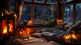 Cozy Corner - Rainy Day Retreat with Thunderstorm and Fireplace by Cozy Timez 129,189 views 2 months ago 8 hours