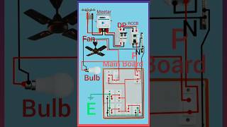Basic house light wiring| Switch Board Connection Step by Step|#short #viral #electrician #wiring