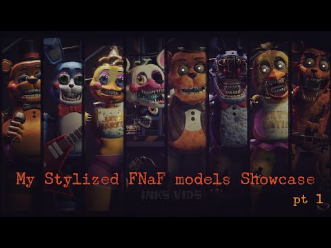 [Blender/FNaF] My stylized models Showcase pt 1