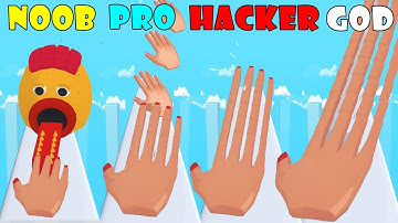 NOOB vs PRO vs HACKER vs GOD - Finger Stack