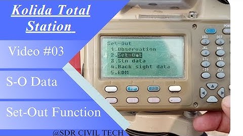 How to use S-O(Set Out) function in Kolida Total Station in Urdu/Hindi. #totalstation #survey#kolida