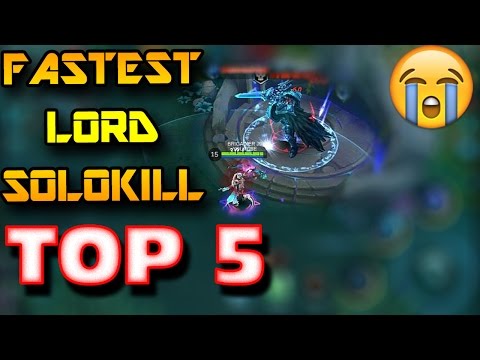 MOBILE LEGENDS FASTEST LORD SOLOKILL| TOP 5 HEROES| INSANE DAMAGE @BRIGADIERJ9