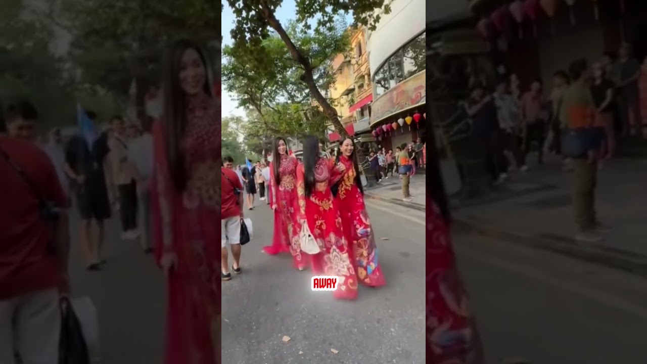 Foreign tourists were amazed by the timeless beauty of the Vietnamese áo dài. ❤️🇻🇳