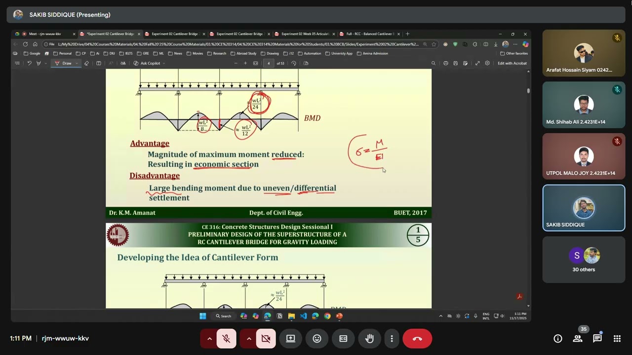 Exp 08:Bridge Geometry and Design of deck slab of Balance cantilever bridge(11/17/25)_Bridge Design