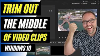 how to trim the middle of a video | windows 10 video editor | free