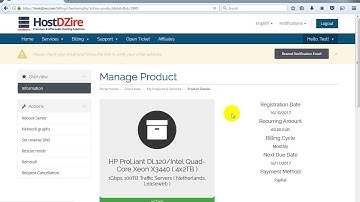 How to use panel features for netherlands dedicated server ( evoswitch ) using hostdzire panel