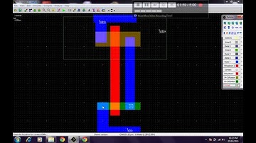 CMOS Inverter Layout using Microwind
