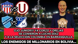 👀 JUNIOR-UNIVERSITARIO. BOLIVAR-MILLONARIOS: PREVIA, PORCENTAJES Y PRONÓSTICOS LIBERTADORES 2024…