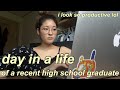 *realistic* day in a life of a recent high school graduate | editing essays, getting monetized, etc