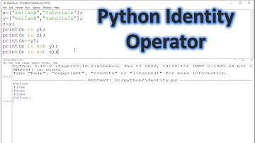 Python Identity Operators |Identity Operator in Python | Python Tutorial for Beginners in Hindi 20