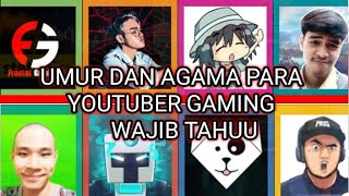 AGAMA dan UMUR para youtuber gaming indonesia 2020