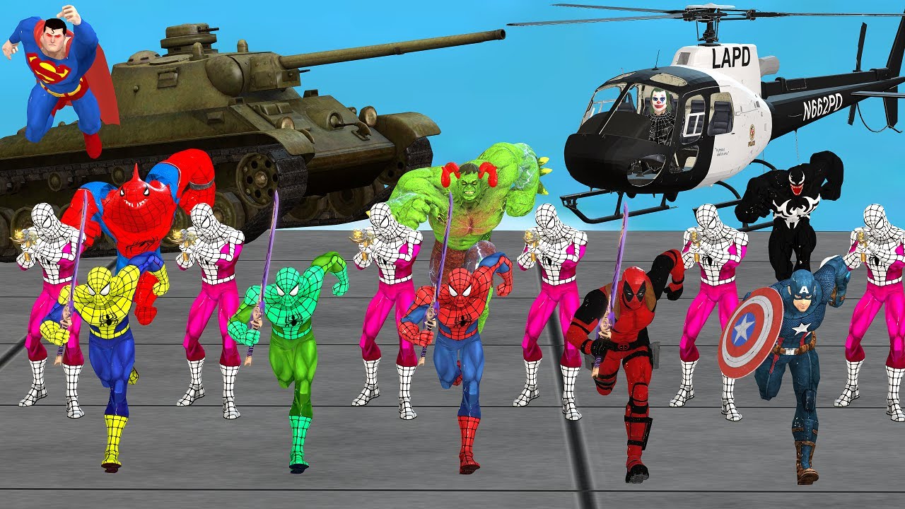 Давайте разберемся🔴Семья Человека-Паука сражается с СЕМЬЕЙ ТУНГ и ДЖОКЕРОМ против Человека-Акулы ...