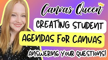 How to Create Student Agendas in Canvas LMS