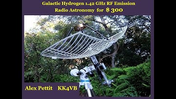 Alex Pettit: Galactic Hydrogen 1.42 GHz RF Emission Radio Astronomy for $300
