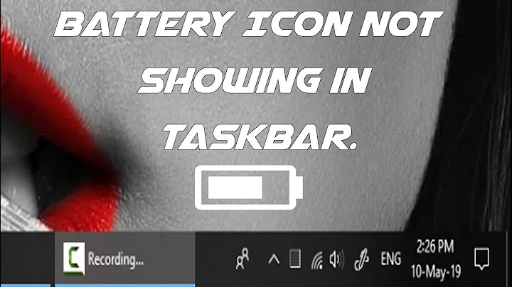 How to Fix Battery Icon Not Showing in Taskbar (Windows 10/8.1/7)