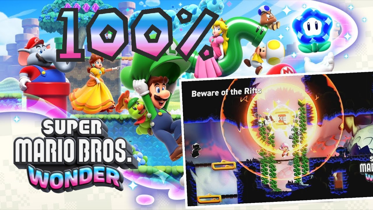 Super Mario Time Rift Beware of the Rifts - Super Mario Bros. Wonder 100% Walkthrough - YouTube