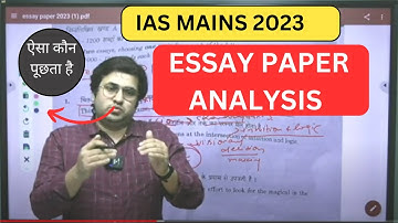 IAS MAINS 2023 II ESSAY PAPER  COMPLETE ANALYSIS  I BY Saurabh Pandey