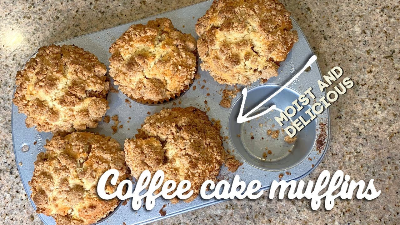 Easy moist and delicious coffee cake muffins!