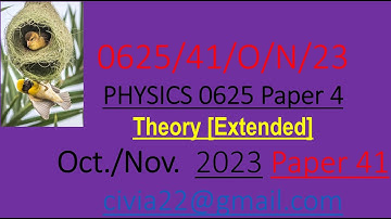 IGCSE Physics 0625 October /November 2023 Paper 41
