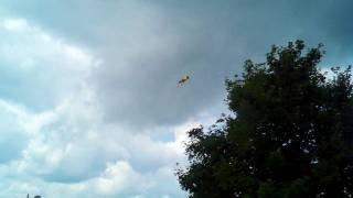 Crop duster flying over my house