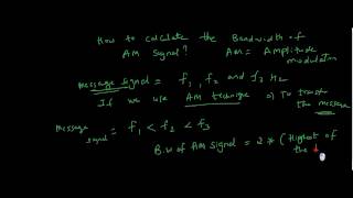How to calculate bandwidth of Amplitude Modulated signal