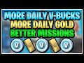 MORE V-BUCKS FROM DAILY QUESTS, BETTER MISSIONS, BIGGER SHOPS - HUGE Save the World Update