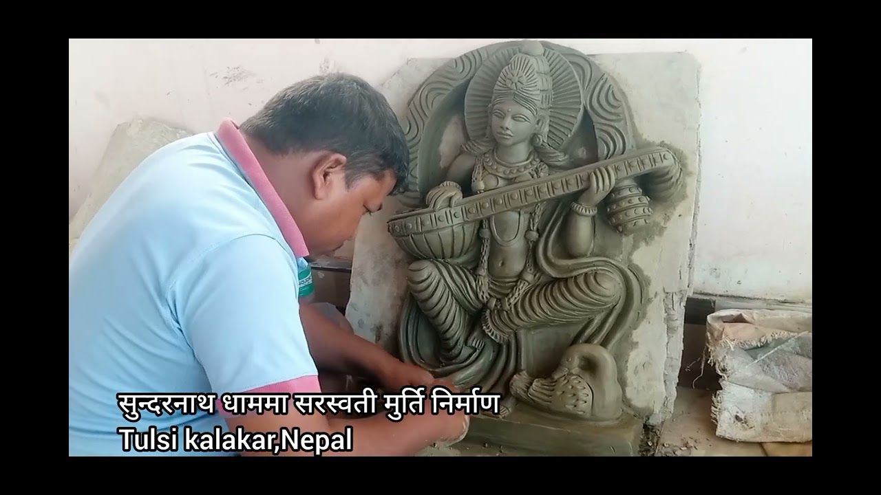 making sarsawati idol at sundarnath dham ,Bihar