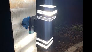 Demo of the Gorgan Outdoor Acrylic Wall Sconce. Very Modern And Sleek Lighting Product!