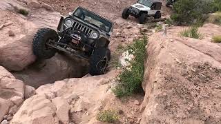Area BFE Moab climbing on sidewalls 