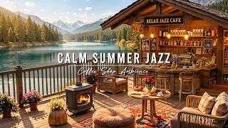 Calm Summer Morning Jazz at Outdoor Coffee Shop Ambience 🌞 Relaxing Piano Jazz Music for Studying screenshot 1