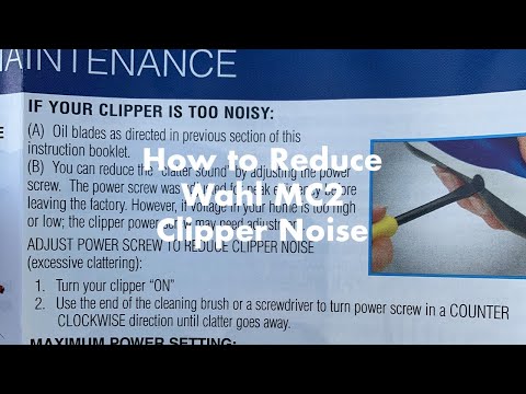 How 2 Reduce Wahl MC 2 Clipper Noise