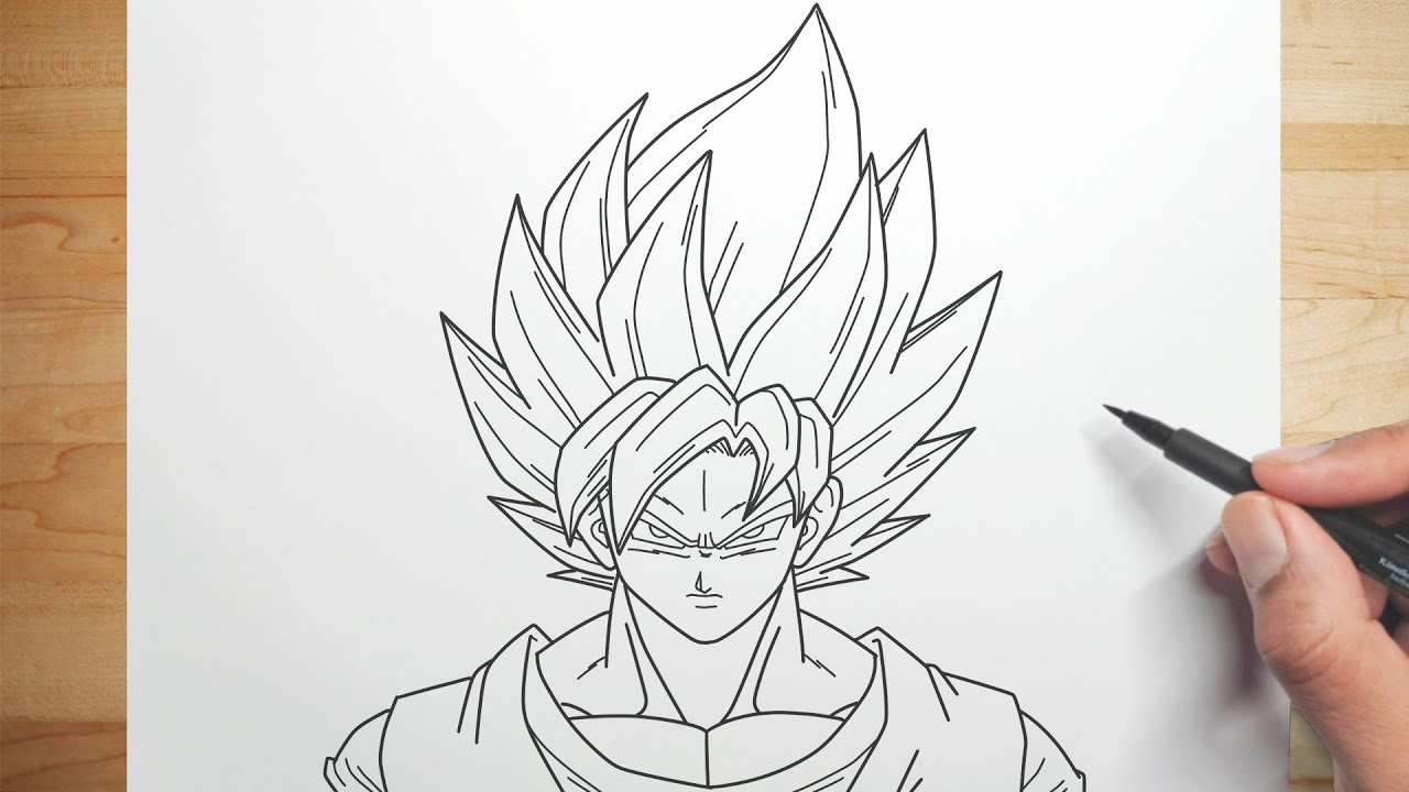 How To Draw Sangoku SSJ Step by Step / EASY / Fanart Study YouTube