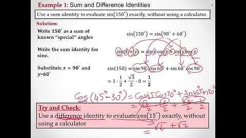 Math 112 for Engineering Track Section 2.3 (Trig. Identities)