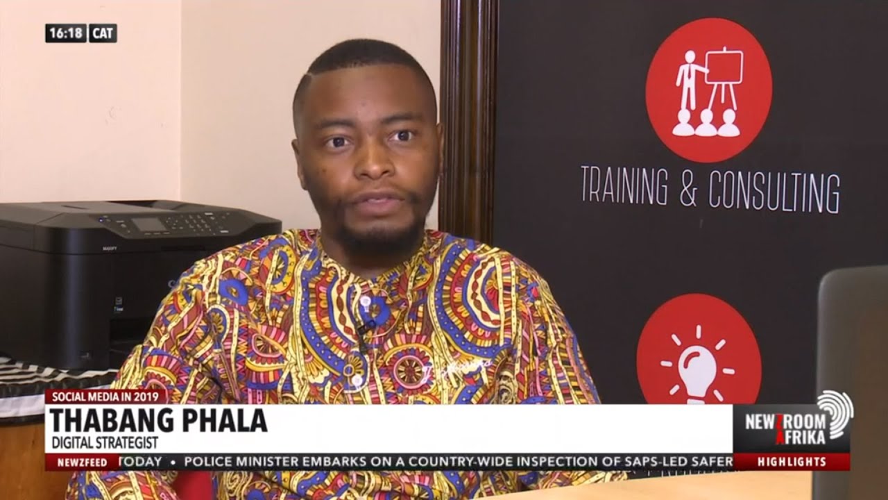 Abuti Rams on Newzroom Afrika talking about 2019 Social Media trends in South Afrika