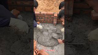 Use cement mortar to build walls
