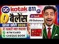 Kotak Mahindra Bank Open Account Zero Balance | Kotak 811 Account Opening Online Zero Balance