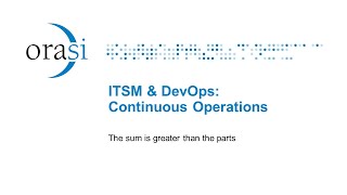 DevOps ITSM Continuous Operations