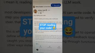 STOP reading your code! 😂#coding #programming #fypシ #fyp #foryoupage