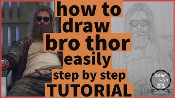How to draw Thor (bro Thor)from endgame|draw easily|step by step tutorial|draw with vpl