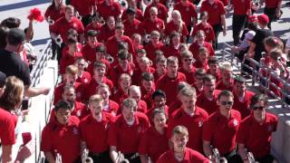 OSUMB Spring Athletic Band Marches Up the Ramp after Spring Game 2016