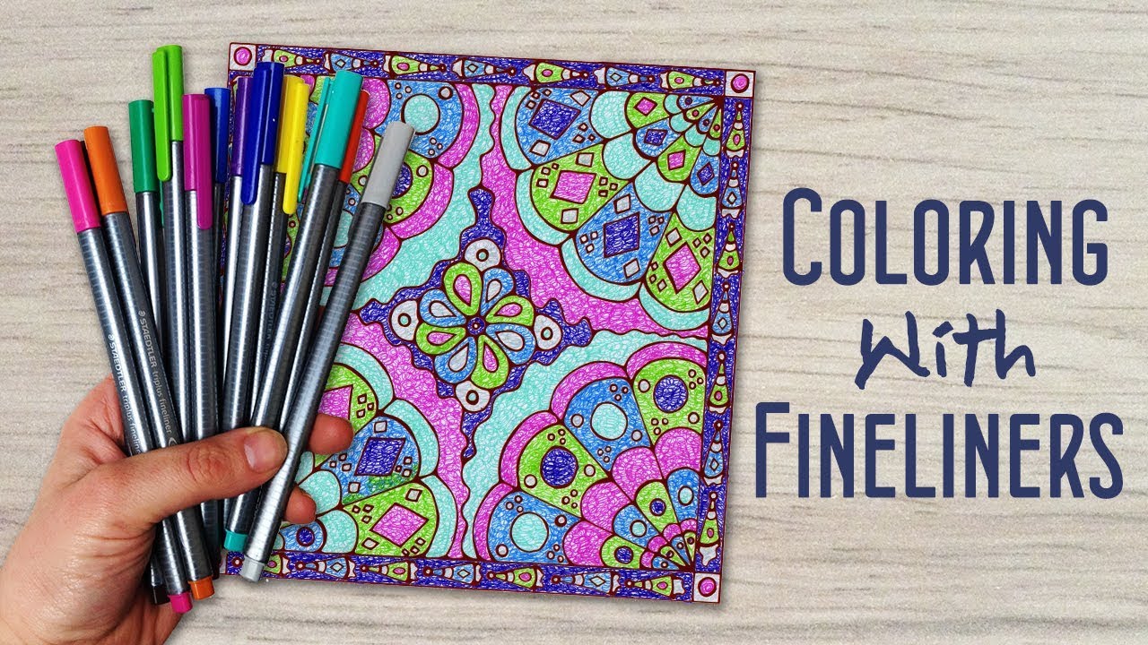 How to Color with Staedtler Fineliners: Squiggle Style Coloring