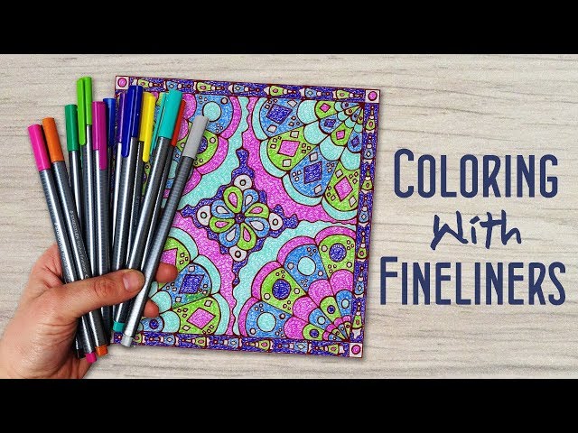 HOW TO USE FINELINERS AND GEL PENS IN YOUR COLORING BOOKS