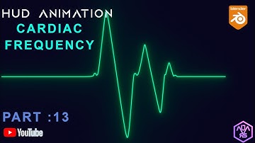 How to create a sci-fi HUD elements in blender: cardiac frequency : part 13(Blender 3.5 Tutorial)