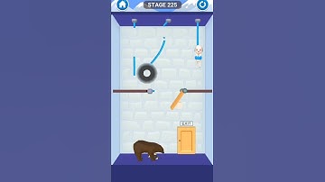 rescue cut rope puzzle stage 225| rescue cut rope puzzle game for android and iOS #shorts