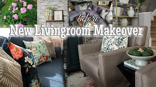New ✨️Livingroom Makeover plus Decorating for Summer! || Creating cozy conversational space🌸🌿