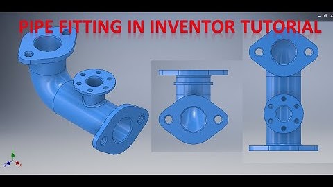 Pipe Fitting in Autodesk Inventor 3d Model || Inventor 3d drawing Tutorials || Inventor 3d Cad