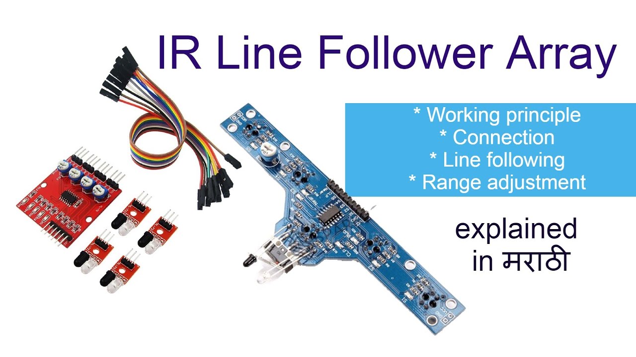 IR Line Follower in Marathi (in मराठी) Array Working principle