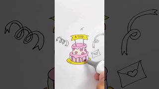 How I doodle birthday party #doodle #birthday #shorts