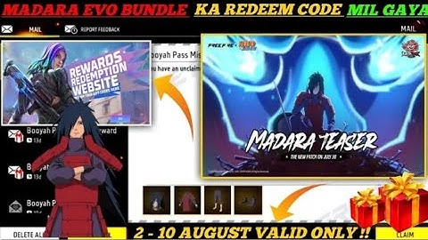 FREE FIRE REDEEM CODE TODAY 2 AUGUST ITACHI NARUTO | FF REWARDS REDEEM CODE | FF REDEEM CODE TODAY